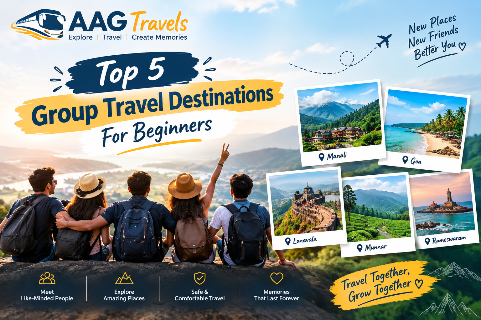 Top 5 Group Travel Destinations For Beginners