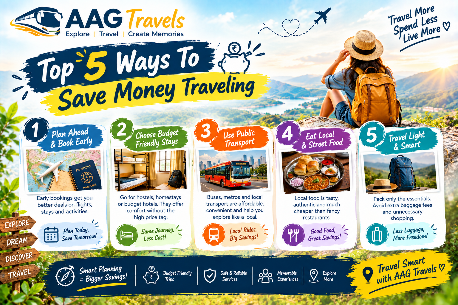 Top 5 Ways To Save Money Traveling